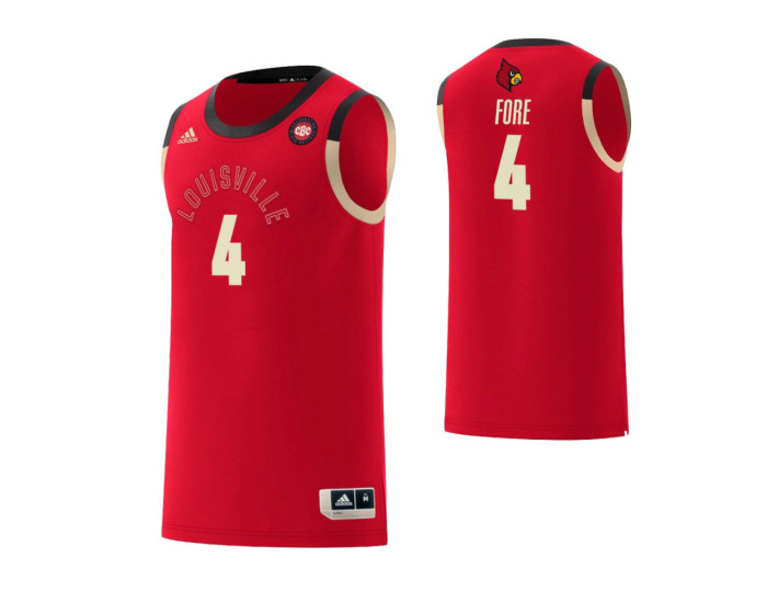 Youth Louisville Cardinals #4 Khwan Fore Harlem Renaissance Replica College Basketball Jersey Red