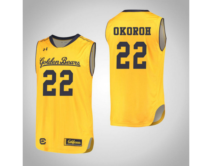 Youth California Golden Bears #22 Kingsley Okoroh Authentic College Basketball Jersey Gold