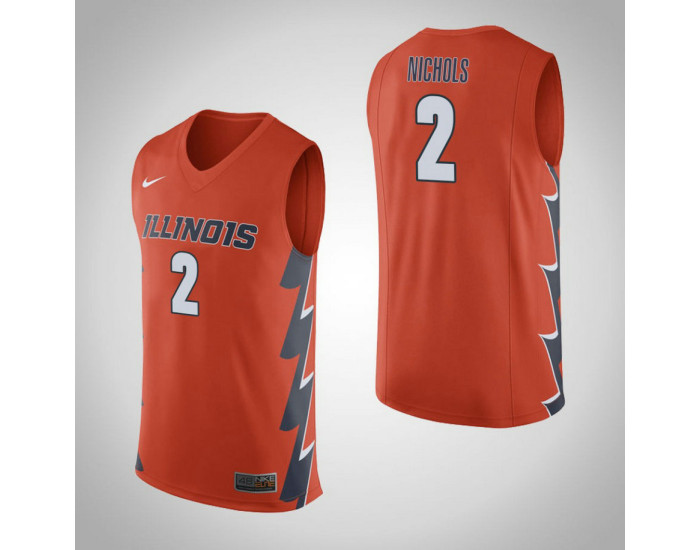Youth Illinois Fighting Illini #2 Kipper Nichols Authentic College Basketball Jersey Orange