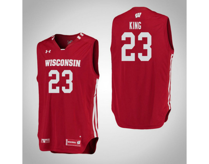 Wisconsin Badgers #23 Kobe King Replica College Basketball Jersey Red