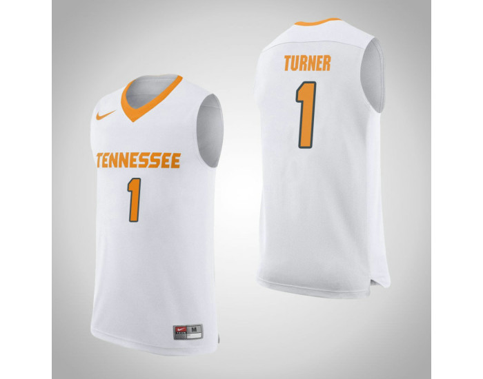 Tennessee Volunteers #1 Lamonte Turner Authentic College Basketball Jersey White