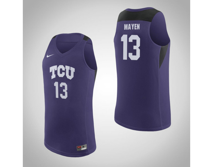 Youth TCU Horned Frogs #13 Lat Mayen Authentic College Basketball Jersey Purple