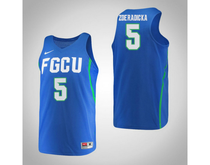 Youth Florida Gulf Coast Eagles #5 Lisa Zderadicka Authentic College Basketball Jersey Blue