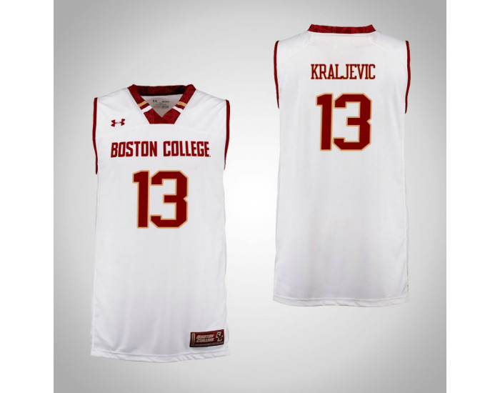 Boston College Eagles #13 Luka Kraljevic Authentic College Basketball Jersey Cardinal