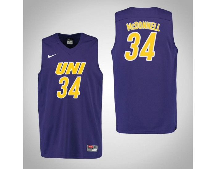 Youth Northern Iowa Panthers #34 Luke McDonnell Authentic College Basketball Jersey Purple
