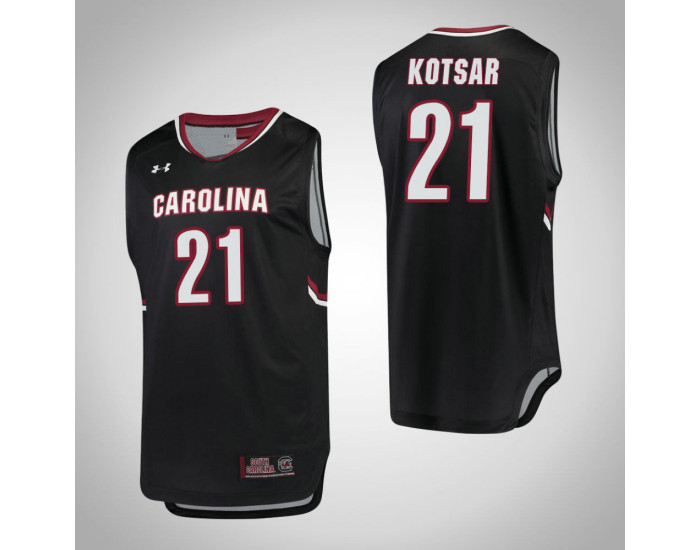 South Carolina Gamecocks #21 Maik Kotsar Authentic College Basketball Jersey Black