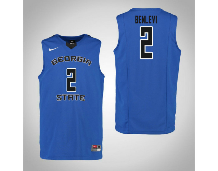 Youth Georgia State Panthers #2 Malik Benlevi Replica College Basketball Jersey Blue