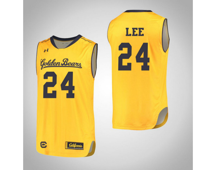 California Golden Bears #24 Marcus Lee Authentic College Basketball Jersey Gold