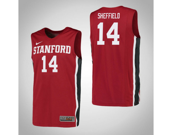 Stanford Cardinal #14 Marcus Sheffield Authentic College Basketball Jersey Red
