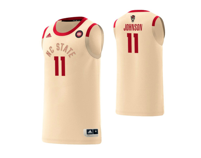 NC State Wolfpack #11 Markell Johnson Harlem Renaissance Authentic College Basketball Jersey Cream