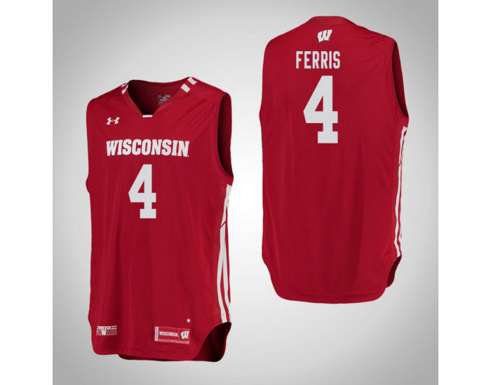 Wisconsin Badgers #4 Matt Ferris Replica College Basketball Jersey Red