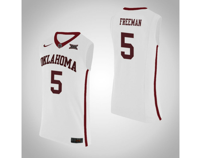 Oklahoma Sooners #5 Matt Freeman Replica College Basketball Jersey White