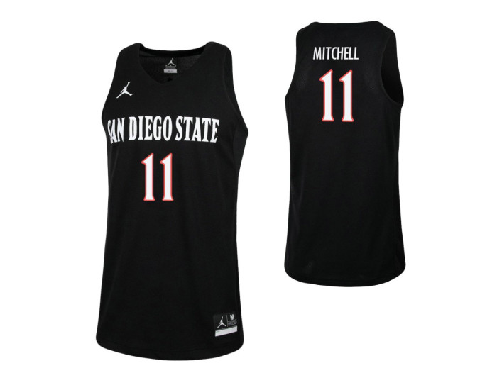 San Diego State Aztecs #11 Matt Mitchell Authentic College Basketball Jersey Black