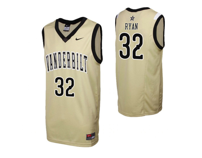 Vanderbilt Commodores Matt Ryan Authentic College Basketball Jersey Gold