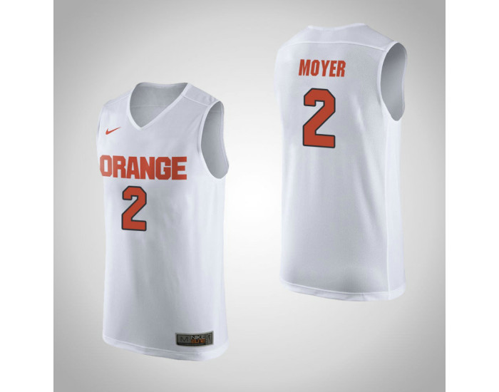Syracuse Orange #2 Matthew Moyer Authentic College Basketball Jersey White