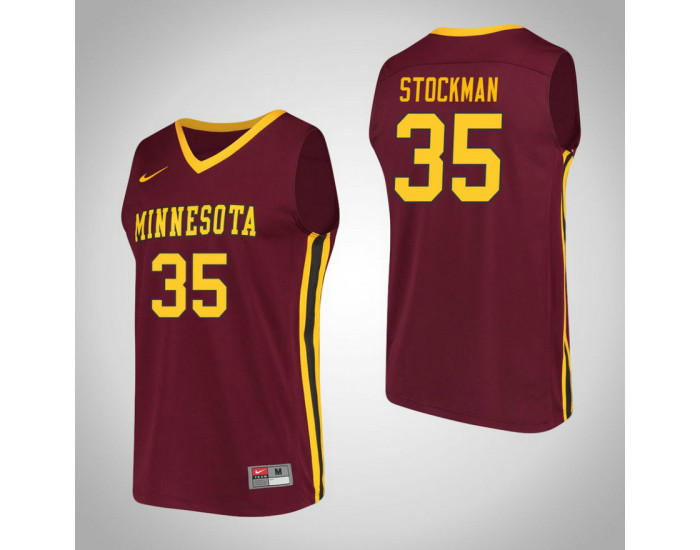 Minnesota Golden Gophers #35 Matz Stockman Performance Authentic College Basketball Jersey Maroon