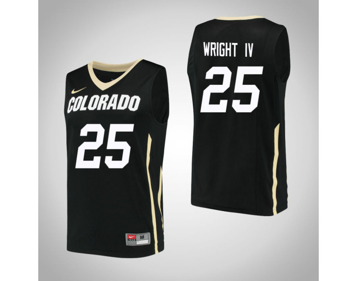 Colorado Buffaloes #25 McKinley Wright IV Authentic College Basketball Jersey Black