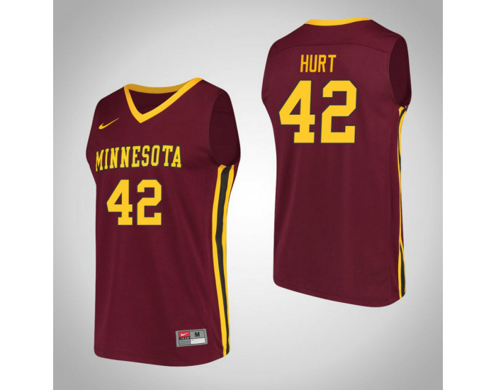 Minnesota Golden Gophers #42 Michael Hurt Performance Authentic College Basketball Jersey Maroon