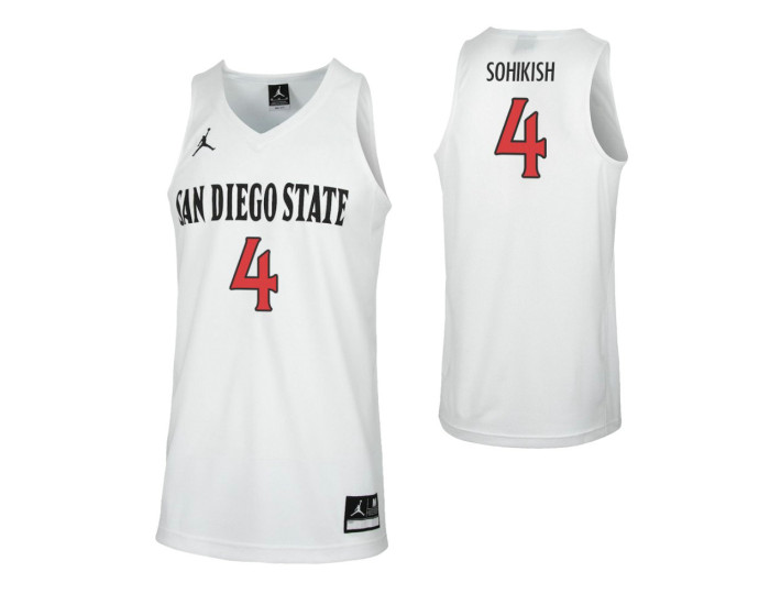 Youth San Diego State Aztecs #4 Michael Sohikish Authentic College Basketball Jersey White
