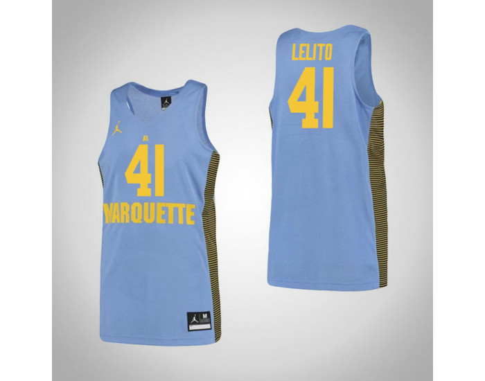 Youth Marquette Golden Eagles #41 Mike Lelito Authentic College Basketball Jersey Blue