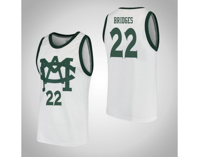 Youth Michigan State Spartans #22 Miles Bridges Vault MAC Authentic College Basketball Jersey White