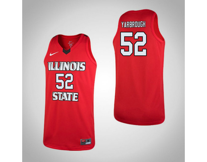 Illinois State Redbirds #52 Milik Yarbrough Authentic College Basketball Jersey Red
