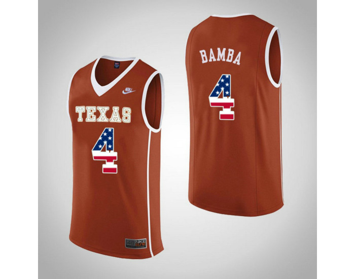 Texas Longhorns #4 Mohamed Bamba Authentic College Basketball Jersey Orange