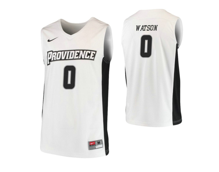 Youth Providence Friars #0 Nate Watson Authentic College Basketball Jersey White