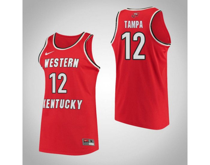 Western Kentucky #12 Nichel Tampa Performance Authentic College Basketball Jersey Red