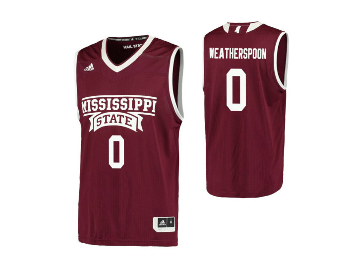 Youth Mississippi State Bulldogs #0 Nick Weatherspoon Authentic College Basketball Jersey Maroon