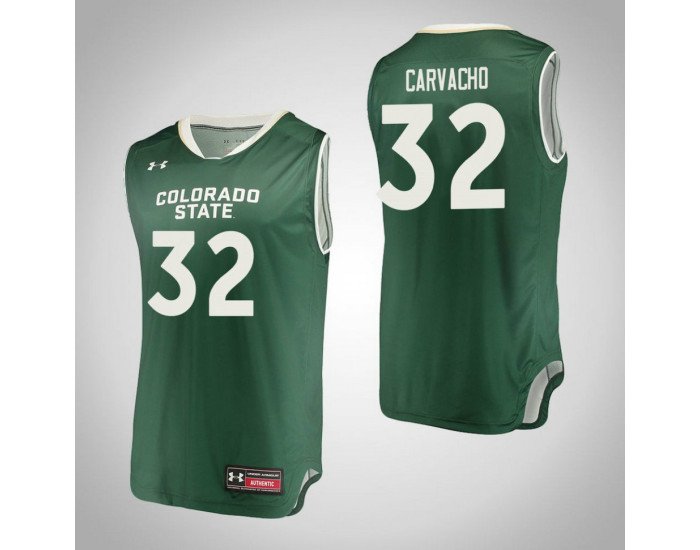Youth Colorado State Rams #32 Nico Carvacho Authentic College Basketball Jersey Green