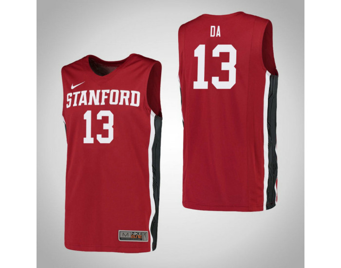 Stanford Cardinal #13 Oscar da Silva Authentic College Basketball Jersey Red
