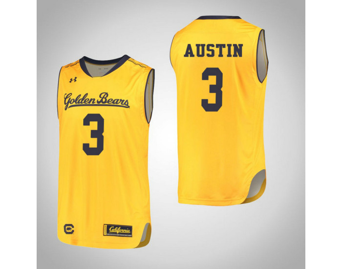 California Golden Bears #3 Paris Austin Replica College Basketball Jersey Gold