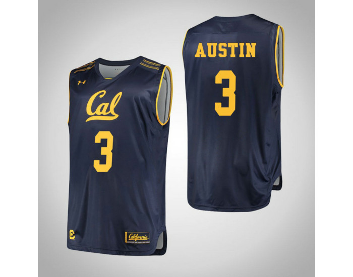 Youth California Golden Bears #3 Paris Austin Authentic College Basketball Jersey Navy