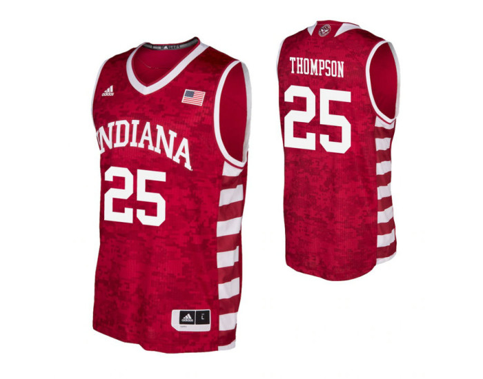Indiana Hoosiers Race Thompson Armed Forces Classic Replica College Basketball Jersey Crimson