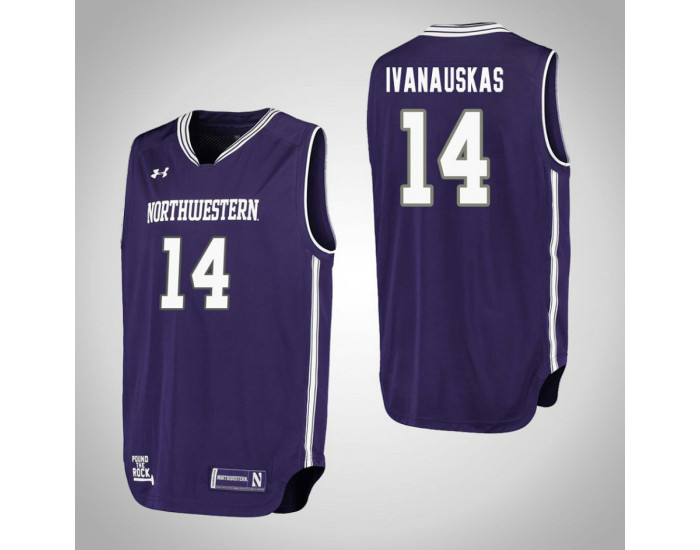 Youth Northwestern Wildcats #14 Rapolas Ivanauskas Performance Authentic College Basketball Jersey Purple