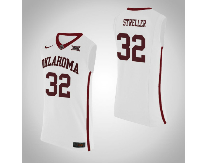 Oklahoma Sooners #32 Read Streller Authentic College Basketball Jersey White