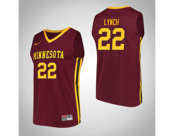 Minnesota Golden Gophers #22 Reggie Lynch Performance Authentic College Basketball Jersey Maroon