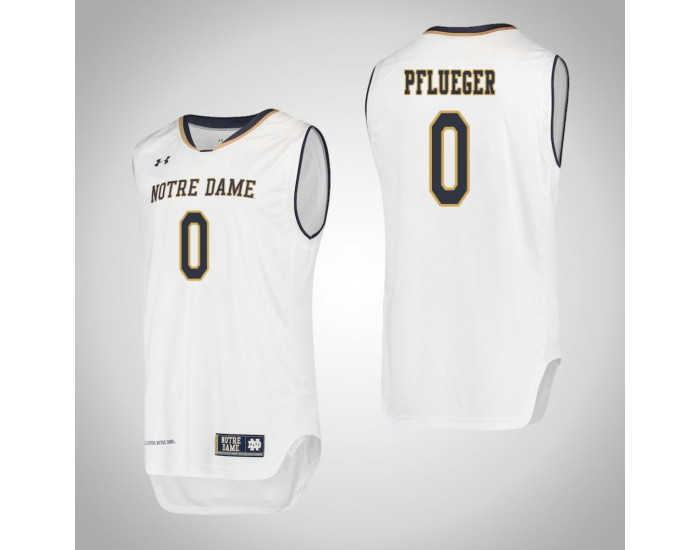 Notre Dame Fighting Irish #0 Rex Pflueger Authentic College Basketball Jersey White