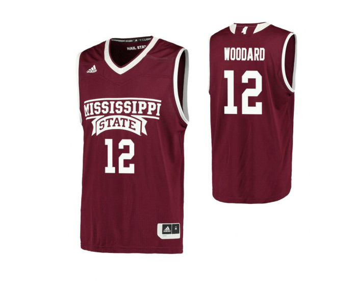 Youth Mississippi State Bulldogs #12 Robert Woodard Authentic College Basketball Jersey Maroon