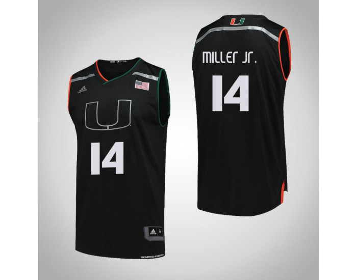 Youth Miami Hurricanes #14 Rodney Miller Jr. Authentic College Basketball Jersey Black