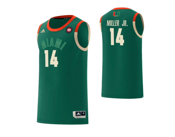Youth Miami Hurricanes #14 Rodney Miller Jr. Harlem Renaissance Authentic College Basketball Jersey Green