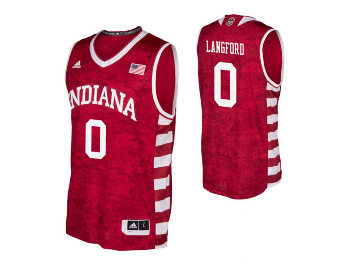 Indiana Hoosiers Romeo Langford Armed Forces Classic Replica College Basketball Jersey Crimson