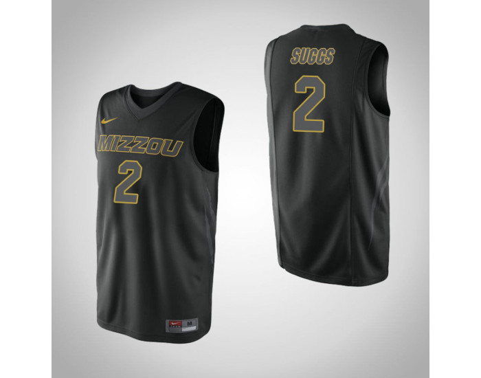 Missouri Tigers #2 Ronnie Suggs Authentic College Basketball Jersey Black
