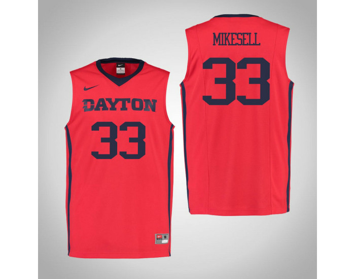 Dayton Flyers #33 Ryan Mikesell Replica College Basketball Jersey Red