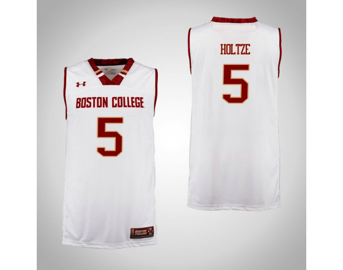 Youth Boston College Eagles #5 Sam Holtze Authentic College Basketball Jersey Cardinal