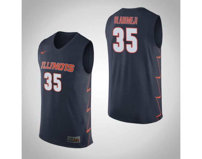Youth Illinois Fighting Illini #35 Samson Oladimeji Replica College Basketball Jersey Navy