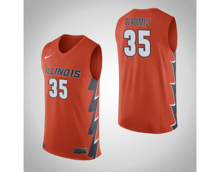 Youth Illinois Fighting Illini #35 Samson Oladimeji Authentic College Basketball Jersey Orange