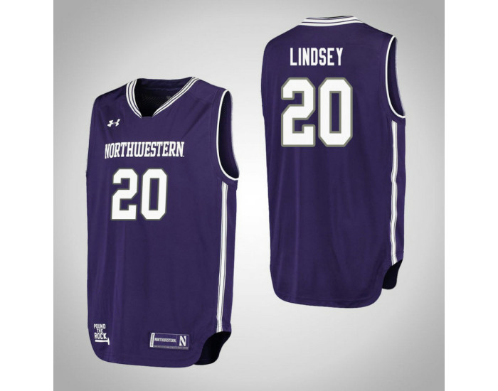 Northwestern Wildcats #20 Scottie Lindsey Performance Authentic College Basketball Jersey Purple