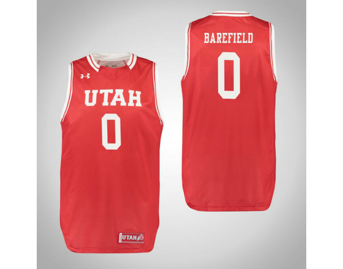 Utah Utes #0 Sedrick Barefield Authentic College Basketball Jersey Red